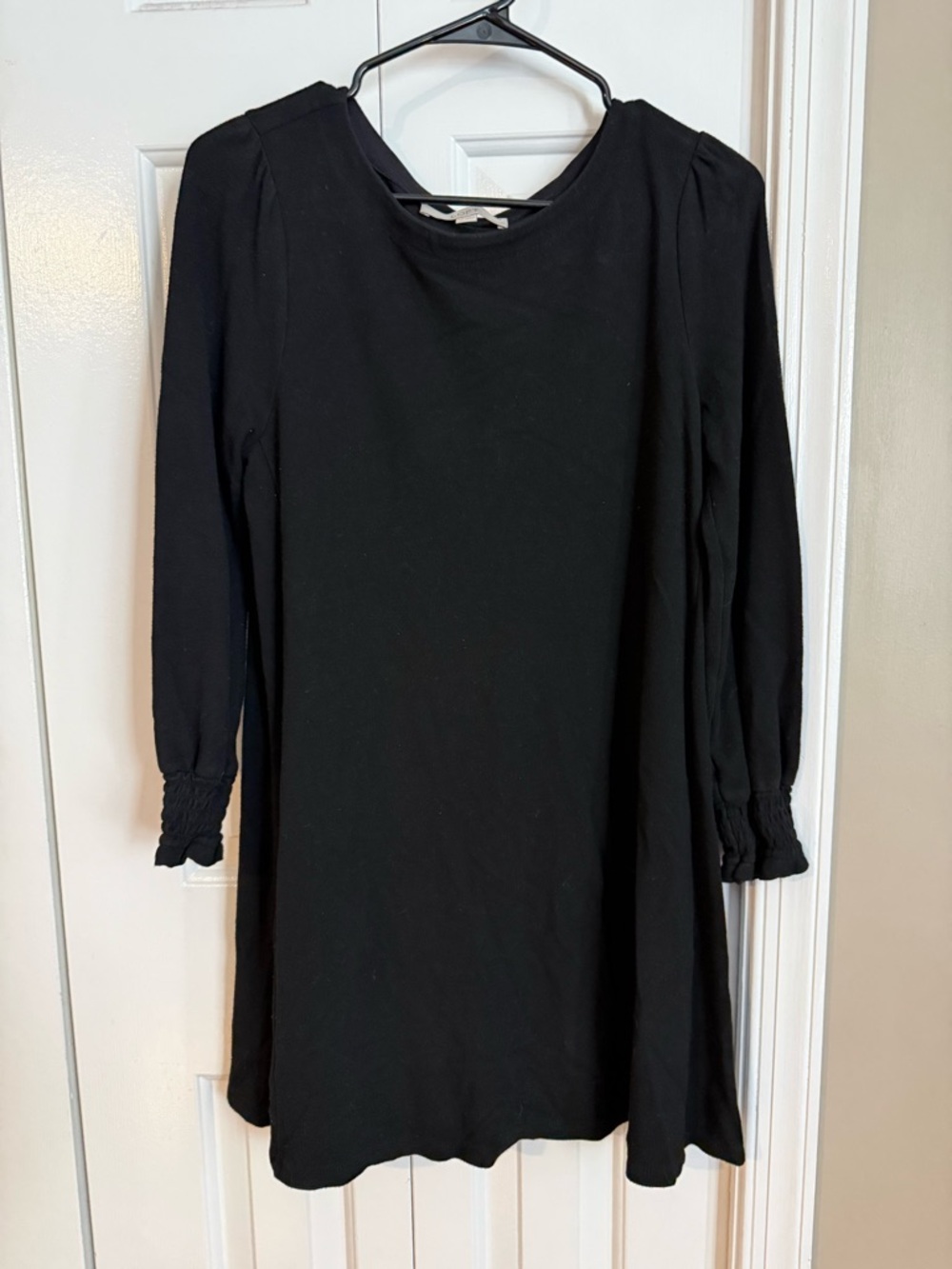 Loft Black Long Sleeve Swing Dress